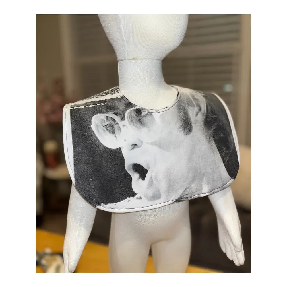 ✨Shuggie Fierce Handmade Reversible Elton John Baby Bib Upcycled One-of-a-Kind ✨